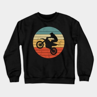 Motocross fun, motocross sunset dirt bike rider Crewneck Sweatshirt